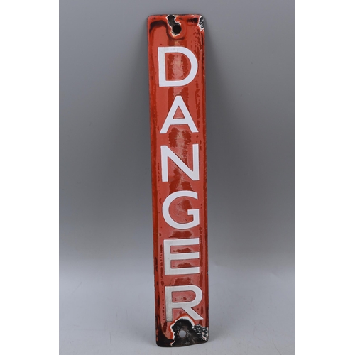 395 - Original Enamelled Danger Sign (12