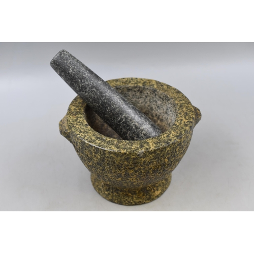 398 - A Heavy Granite Mortar and Pestle, Approx 7