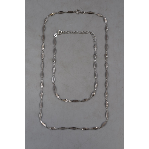 53 - Silver 925 Matching Link Bracelet and Necklace