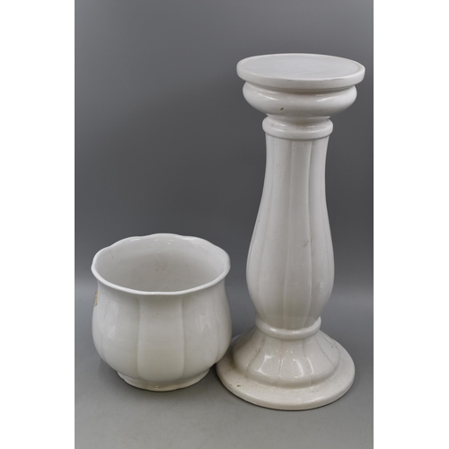 400 - Ceramic Jardiniere and Stand (Height 25