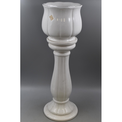 400 - Ceramic Jardiniere and Stand (Height 25