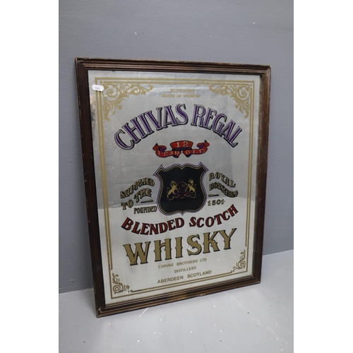 414 - A Frames Chivas Regal Whiskey Advertising Mirror, Approx 26