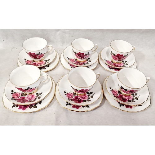 423 - Colclough Bone China, 6 Trios.