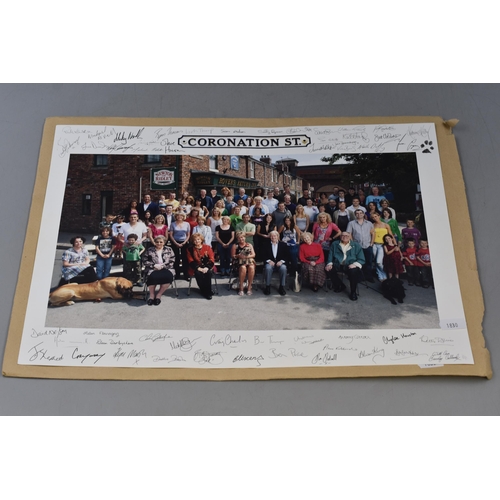 440 - Picture Depicting Cast of Coronation Street 2000's Onwards with Printed Signatures (16.5