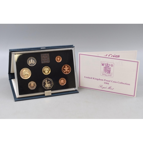 156 - 1984 Royal Mint Proof Coin Collection in Display Case