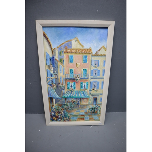 488 - Barbara Webb Original of Mediterranean Scene in Framed Mount (26