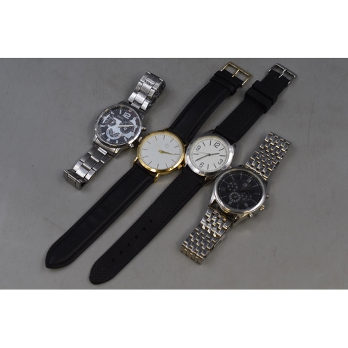 173 - Four Quartz Gents Watches (Working)