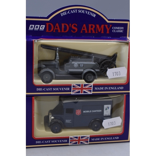 178 - Lledo: Collection of Four Vintage Model Vehicles To Commemorate BBC Comedy 'Dads Army'