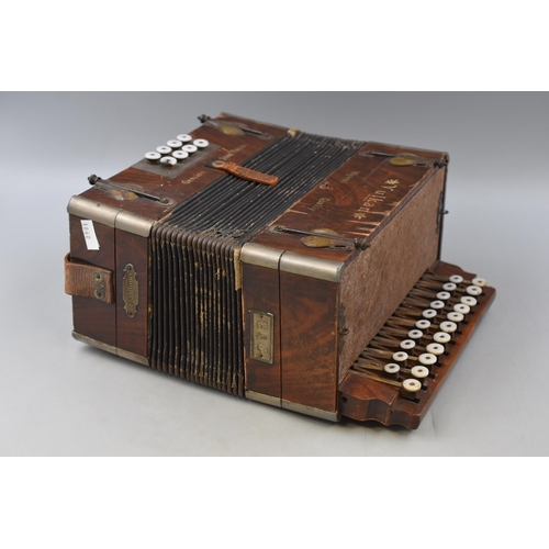 504 - A German Wood Cased Vulkan Accordian, AF