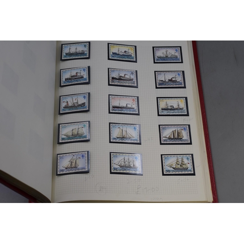 513 - Album Containing a Selection of Mint Stamps, includes Mauritius, Gambia, Gibraltar, Kiribait and mor... 