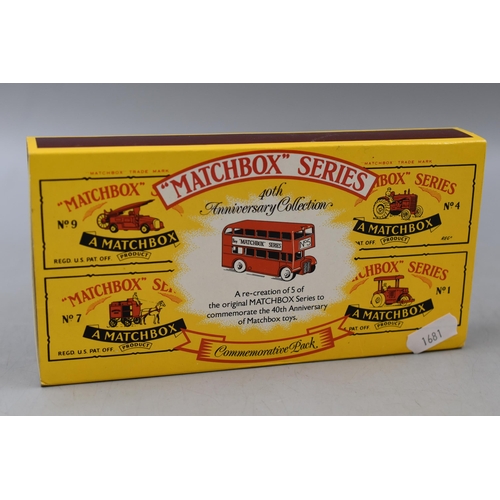 192 - 'Matchbox' 40th Anniversary Collection Commemorative Pack, Recreation of 5 of the Originals, With Pr... 