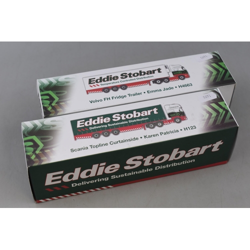 195 - Two Atlas Editions Die-Cast Eddie Stobart Special Editions Collectable Trucks, Scale 1:76 to Include... 