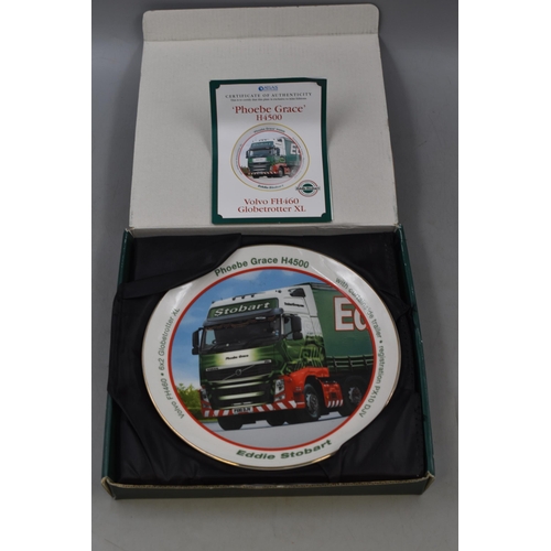 198 - An Eddie Stobart 'Phoebe Grace' Collectors Plate, In Presentation Box