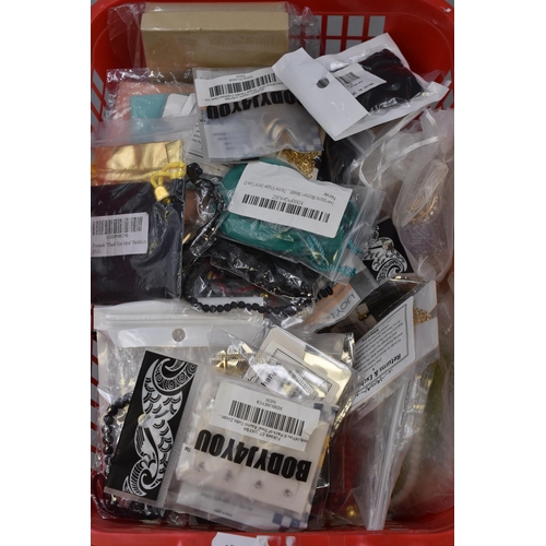 529 - Large Mixed Selection of New Packaged Jewellery items. Includes Gothic Style Jewellery, Ear Stretche... 