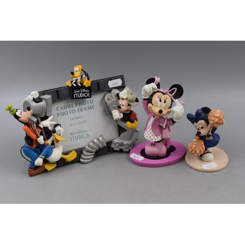 203 - Collection of Three Walt Disney Pieces To Include Two Minnie Mouse Figures ( Tallest approx 5