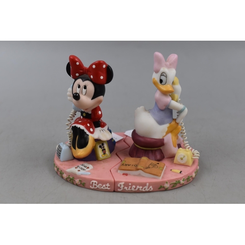 204 - Collectible Walt Disney Two Piece Figure Set Featuring Minnie Mouse and Daisy Duck, Depicting 'Best ... 