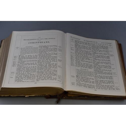 532 - Antique Family Holy Bible produced by the British Bible Society instituted in 1804