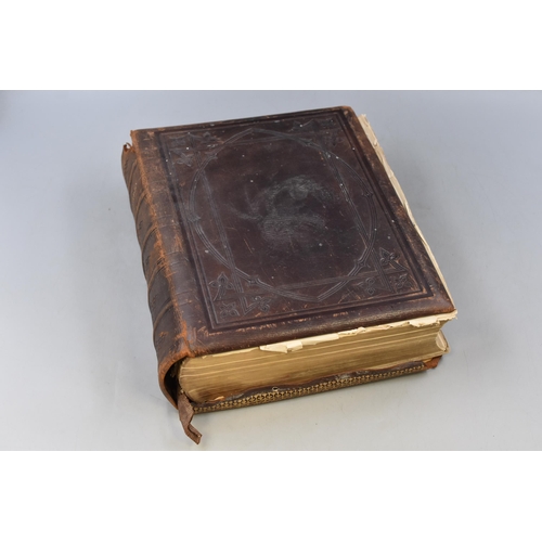 532 - Antique Family Holy Bible produced by the British Bible Society instituted in 1804