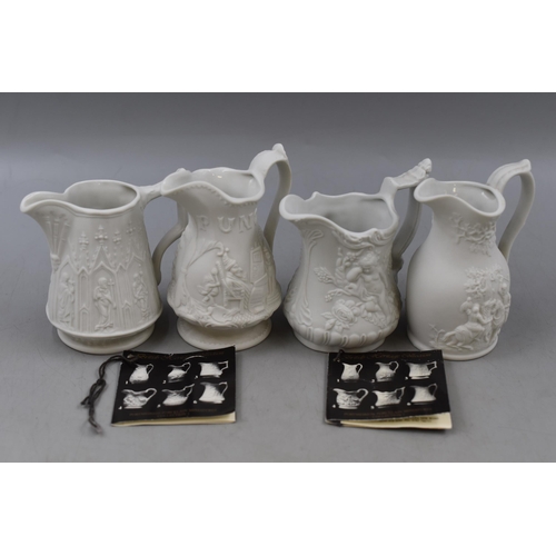 220 - Four Portmeirion Parian Ware Cream Jugs