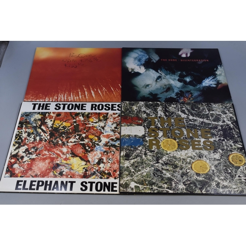 567 - Cure and Stone Roses vinyl, Cure- Disintegration (single album) and Kiss Me Kiss Me Kiss Me (Double ... 