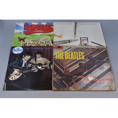 572 - A Selection Eleven The Beatles Related Vinyl LP's. Includes Please Please Me, Help!, The Hamberg Tap... 