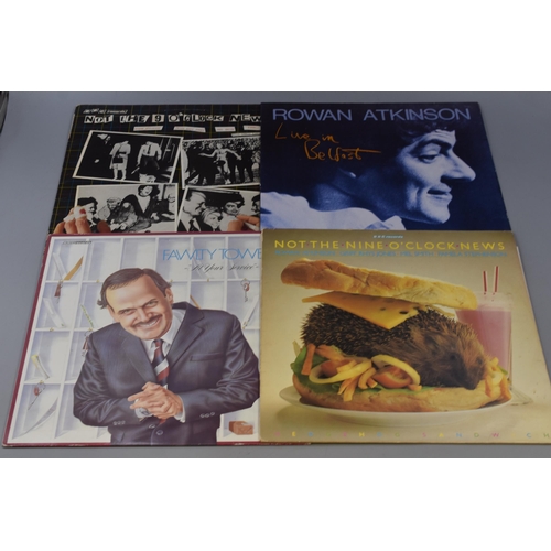 574 - A Selection of 80's Comedy Vinyls To Include Yes Minister, Fawlty Towers, Rowan Atkinson And Not The... 