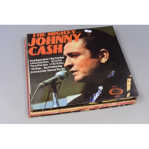 581 - A Selection of Six Vinyl LP's To Include Johnny Cash, Little Richard, Roy Orbison Double LP, And Doc... 