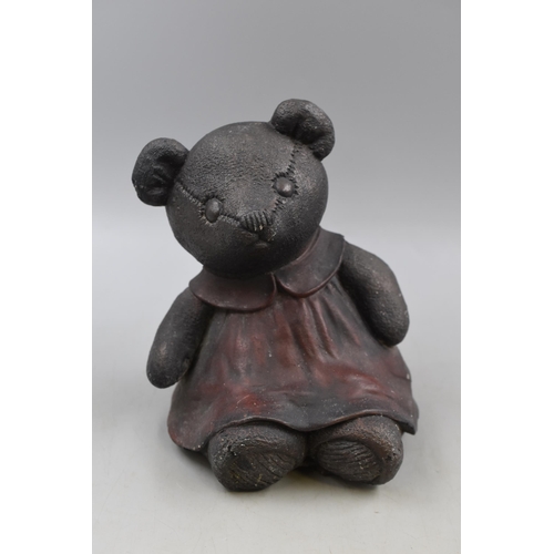 267 - Concrete Teddy Bear Garden Ornament