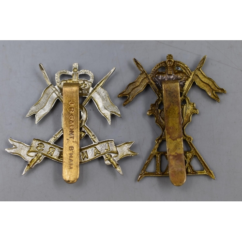 284 - Two Military Cap Badges to include XXI (21st) Empress of India Lancers and 9th Lancers