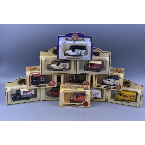 611 - Collection of Eleven Boxed Die-Cast Model Vehicles By Lledo Depicting Various to Include, Persil, El... 