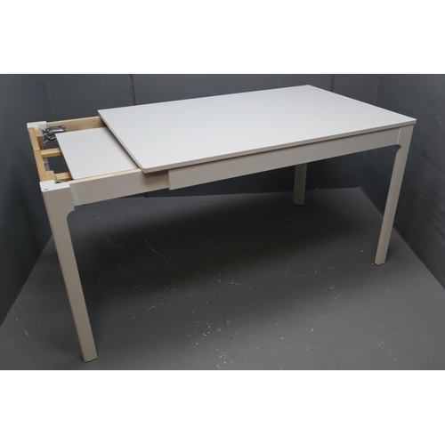 620 - A Modern Ikea Ekedalen Extending Dining Table With Matching Bench. Dining Table is Approx 71