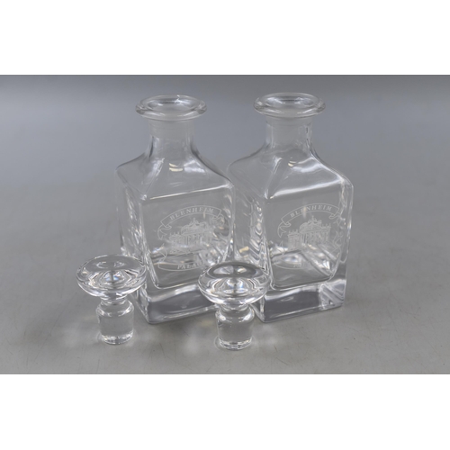 312 - A Pair of Blenheim Palace Glass Decanters, Approx 6