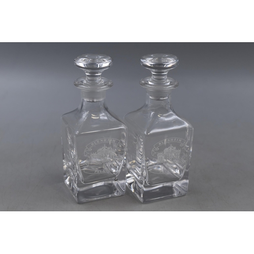 312 - A Pair of Blenheim Palace Glass Decanters, Approx 6