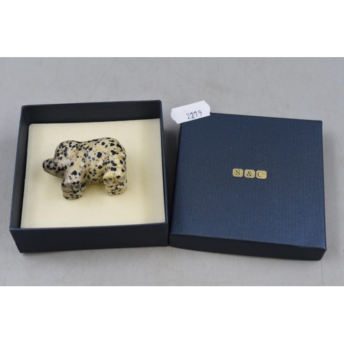 318 - Shipton and Co Dalmatian Jasper pig, boxed in excellent condition measures 2