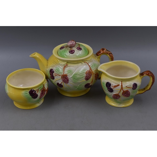 331 - Three Pieces of Avon Ware to include Tea Pot, Sugar Bowl and Creamer