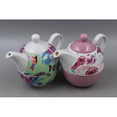 335 - Two Tea For One Sets. Includes Floral and 'Butterfly Home'