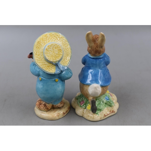 342 - Two Boxed Beatrix Potter Ornaments by Border Fine Arts. Include Tom Kitten and Peter Rabbit (4-5