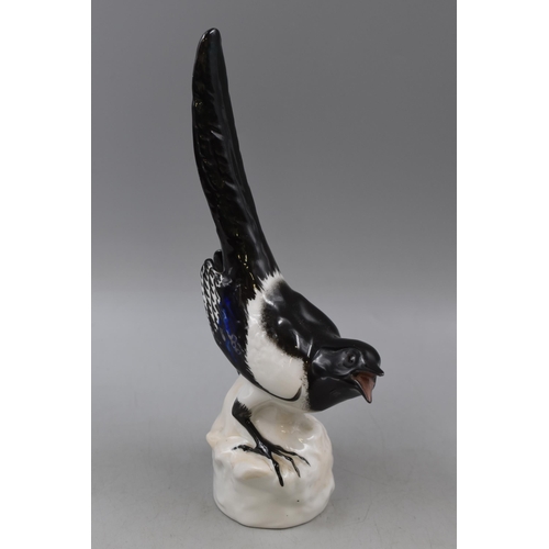 354 - A Lomonosov Porcelain Magpie Figure, Approx 10