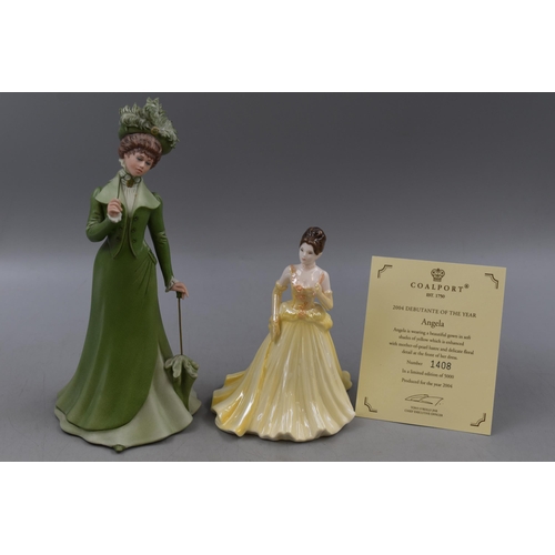 355 - Coalport Limited Edition Angela Figure complete with Certificate and a Italian Capodimonte Figure