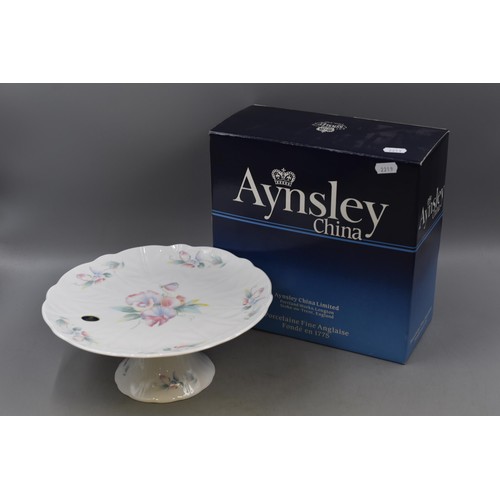 369 - Aynsley Fine Bone Cake Stand with Box and Label (10.5