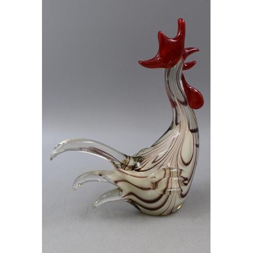 370 - Art Glass Cockerel Ornament (9.5