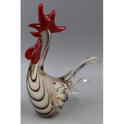 370 - Art Glass Cockerel Ornament (9.5