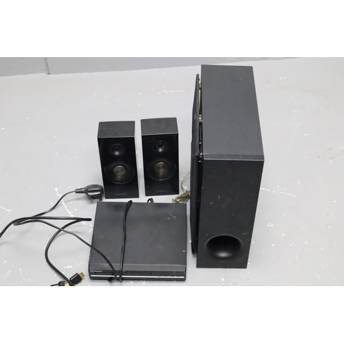 929 - Mixed Lot to include Samsung Speakers, LG Subwoofer (No Wires) and Polaroid DvD Player