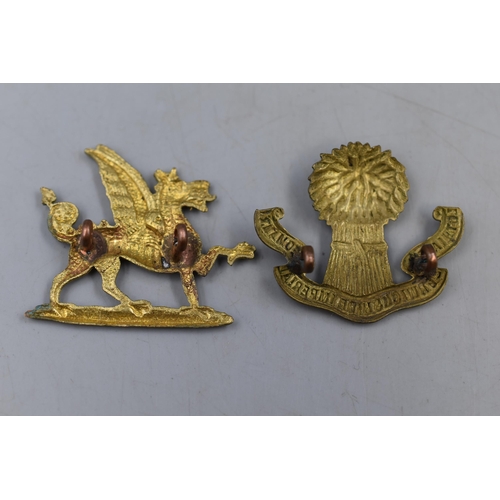 271 - Two Military Cap Badges to include Lothian and Berwick Imperial Yeomanry and a Monmouthshire Cap Bad... 