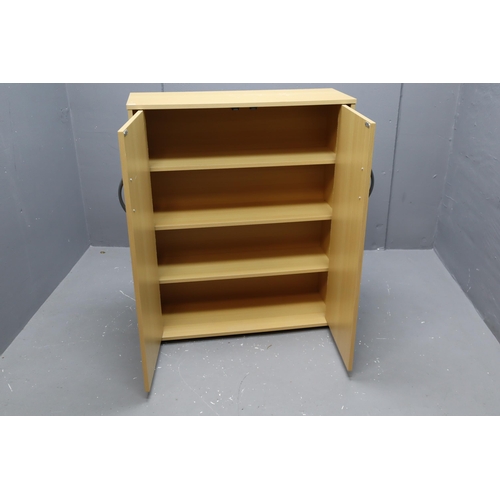 539 - Slim Cased Storage Cabinet with 3 Shelves and Double Doors (32