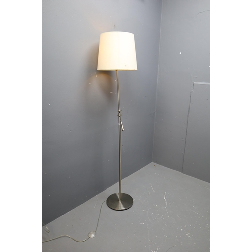 691 - A Modern Chrome Adjustable Floor Lamp, Approx 65