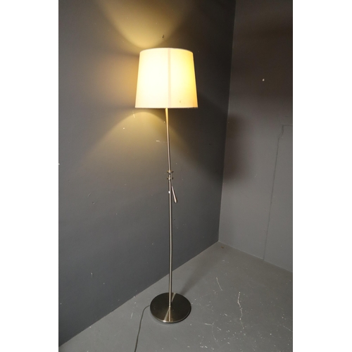 691 - A Modern Chrome Adjustable Floor Lamp, Approx 65