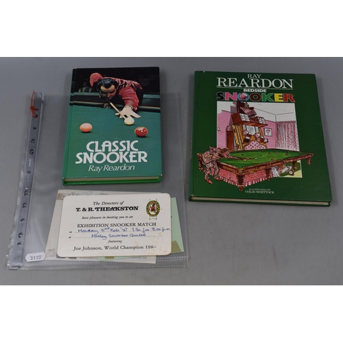 828 - Selection of Snooker Autographs including Alex Higgins, Ray Rearden, Willie Thorne, Joe Johnson, and... 