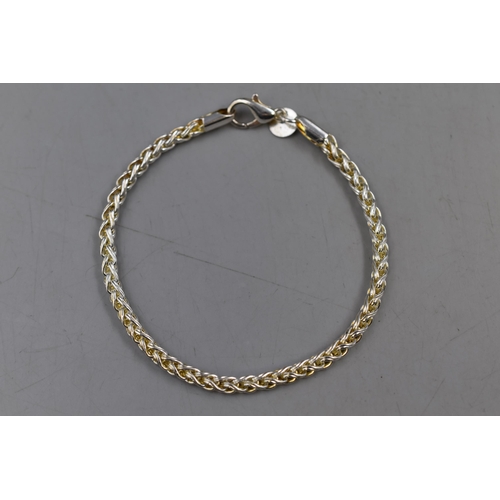 61 - Silver 925 Rope Style Bracelet