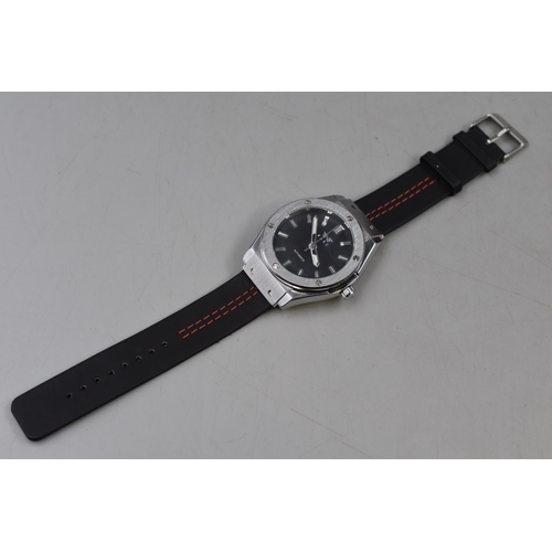 83 - An Exec Automatic Skeleton Backed Watch, Working